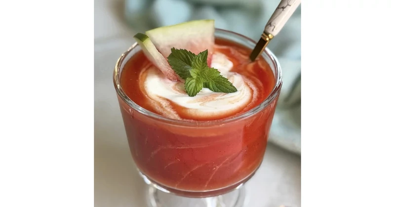 Kohlenhydratarmer Wassermelonen-Joghurt